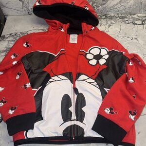 Disney Store Girls 7/8 Zip Up Minnie Mouse Jacket Hoodie